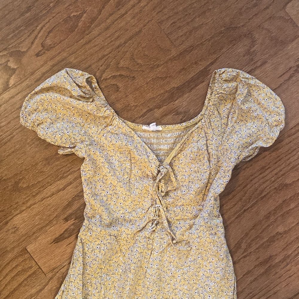 June & Hudson romper, yellow, white, black and copper size medium - Picture 3 of 11